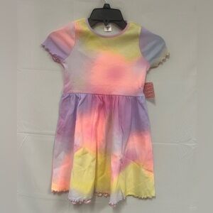 NEW FABKIDS GIRL MULTICOLOR DRESS SIZE: S(6/7)